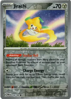 Pokemon TCG SV04: Paradox Rift #126/182 Jirachi Reverse Holo - Image 1