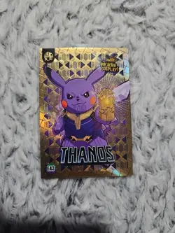 Thanos (Pikachu) #E43 - Gold Holo Box Hit Electric Pikachu Cosplay - Pokemon - Image 1