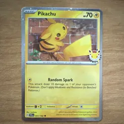 Pokemon TCG Pikachu SV05 Temporal Forces 051/162 Pokemon Day Stamped 70 HP - Image 1