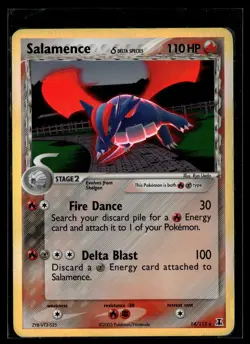 Salamence 14/113 Delta Species Rare Holo Pokemon - Image 1