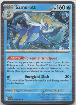 Samurott 023/086 Holo Rare White Flare Pokemon Holo Near Mint - Image 1