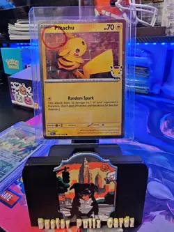 Pikachu 051/162 Pokemon Day STAMPED Cosmos Pokemon Day Promo SWIRL 🌀 - Image 1