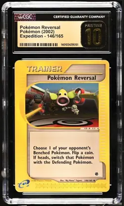 *POP 4* CGC 10 PRISTINE Pokemon Reversal Non-Holo Expedition 146/165 Pokemon - Image 1