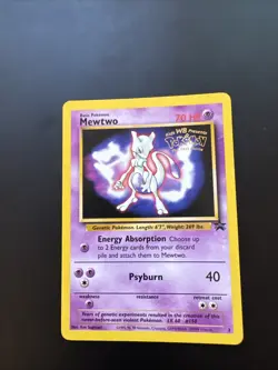 Mewtwo 3 Wotc Black Star Promo Pokemon English WB The First Movie Stamped 1999 - Image 2