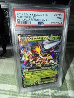 POKEMON MEGA BEEDRILL EX XY BLACK STAR PROMO #XY158 - PSA MINT 9 - Image 1