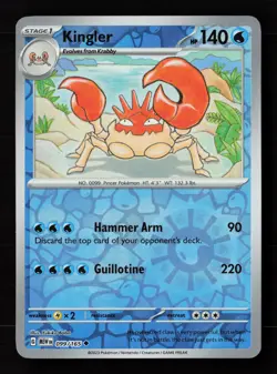 Kingler 099/165 Reverse Holo Pokemon TCG SV: Scarlet & Violet 151 NM - Image 1