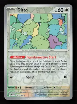 Ditto 132/165 Reverse Holo Pokemon TCG SV: Scarlet & Violet 151 NM - Image 1