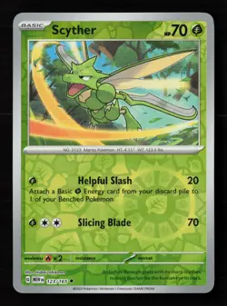 Scyther 123/165 Reverse Holo Pokemon TCG SV: Scarlet & Violet 151 NM - Image 1
