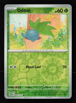 Oddish 043/165 Reverse Holo Pokemon TCG SV: Scarlet & Violet 151 NM - Image 1
