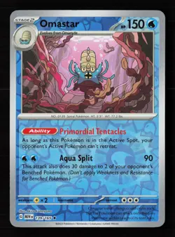 Omastar 139/165 Reverse Holo Pokemon TCG SV: Scarlet & Violet 151 NM - Image 1