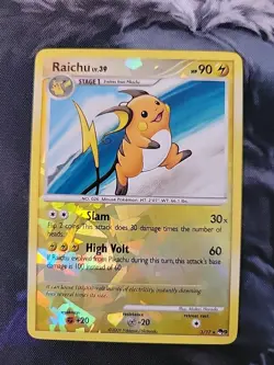 Pokemon Raichu 3/17 Pop Series 9 Reverse Holo LP Condition - Image 1