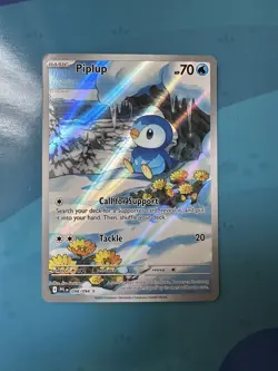 Pokemon Piplup 98 098/094 phantasmal flames illustration rare English tcg - Image 1