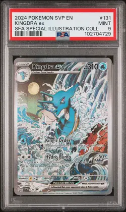 2024 POKEMON SVP EN-SV BLACK STAR PROMO #131 KINGDRA EX PSA 9 - Image 1
