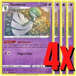 Pokemon - 4X Gardevoir 069/195 - Silver Tempest - RARE - Non Holo - NM/M - Image 1