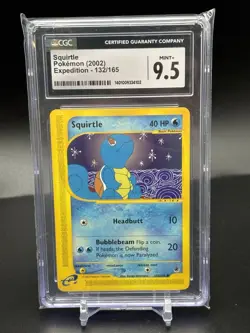 Squirtle Expedition Base Set 132/165 Regular Common CGC 9.5 Pokemon 2002 - Image 1
