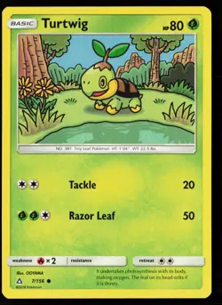 Turtwig 7/156 Normal Pokemon TCG SM - Ultra Prism LP - Image 1