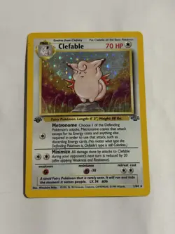 Pokemon Clefable 01/64 Jungle 1st Edition Holo Rare English Card 1999 - Image 2