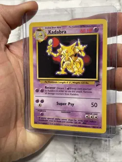 KADABRA - 46/130 - Base Set 2 Pokemon Card NM Vintage WOTC TCG Nintendo Vtg - Image 2