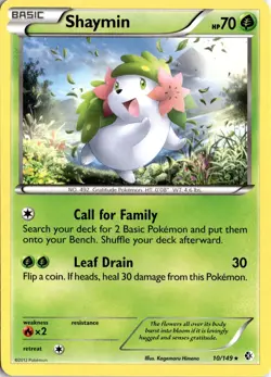 Shaymin 10/149 Boundaries Crossed Pokemon Card TCG - Image 1