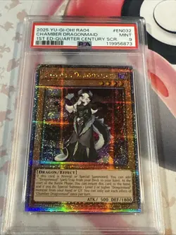 Chamber Dragonmaid *PSA MINT 9 RA04-EN032 *QCR Secret Rare * Yugioh - Image 2