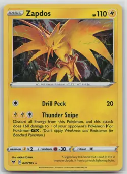 Pokemon Card Zapdos (Cosmos Holo) Promo Miscellaneous Cards & Products 048/185 - Image 1