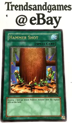 YUGIOH - HAMMER SHOT - SOD-EN038 - ULTIMATE RARE - NEAR MINT SOUL OF THE DUELIST - Image 1
