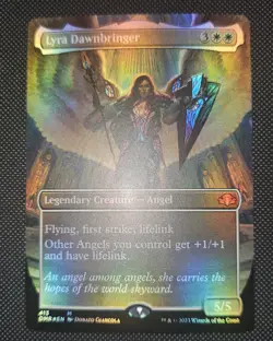 MTG FOIL BORDERLESS Lyra Dawnbringer 413 Mythic Rare NM - Image 1