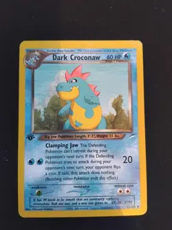 LP / NM Dark Croconaw 1st Edition 32/105 Uncommon Neo Destiny Pokemon WOTC 2002 - Image 1