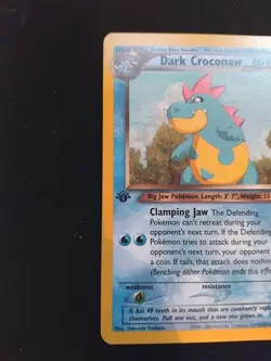 LP / NM Dark Croconaw 1st Edition 32/105 Uncommon Neo Destiny Pokemon WOTC 2002 - Image 4