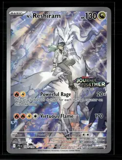 Pokemon 2025 Journey Together N'S Reshiram #167/159 - Image 1