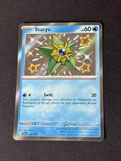 Pokemon Staryu Holo 118/091 Shiny Rare SV Paldean Fates Mint Near Mint - Image 1