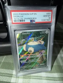POKEMON SNORLAX #051 151 ELITE TRAINER BOX BLACK STAR PROMO - PSA GEM MINT 10 - Image 1