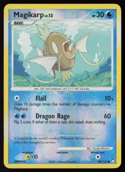 Magikarp 89/123 Common Mysterious Treasures Pokemon Reverse Holo MP - Image 1