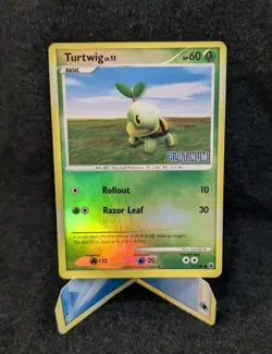 Pokemon Turtwig 77/100 [Platinum] Stamped Reverse Holo Burger King Promo - LP - Image 1