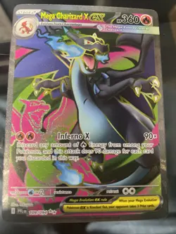 Pokemon TCG Me02: Phantasmal Flames Mega Charizard X ex 109/094 Ultra Rare M/NM - Image 1