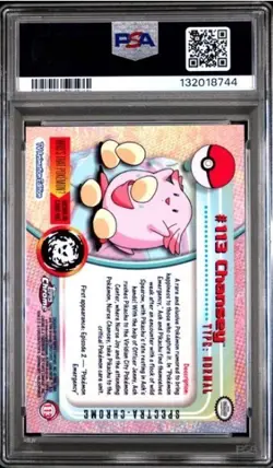 2000 Topps Chrome Pokemon SPECTRA TV Animation Series 2 Chansey #113 PSA 10 GEM - Image 2