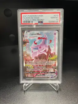 Pokemon Fusion Strike FA Espeon VMAX Secret Alt Art 270/264 PSA 10 GEM MINT - Image 1
