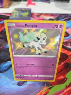 Pokemon TCG Galarian Ponyta Shining Fates SV047/SV122 Holo Shiny Holo Rare#10 - Image 1