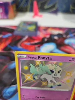 Pokemon TCG Galarian Ponyta Shining Fates SV047/SV122 Holo Shiny Holo Rare#10 - Image 2