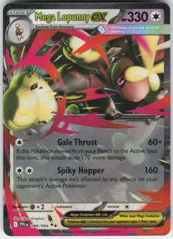 Mega Lopunny ex 084/094 Double Rare Phantasmal Flames Pokemon Near Mint - Image 1