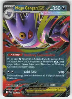 Mega Gengar ex 056/094 Double Rare Phantasmal Flames Pokemon Near Mint - Image 1