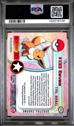 2000 TOPPS CHROME POKEMON T.V. SPECTRA #133 EEVEE PSA 10 NEW MODERN GRADE LOOK - Image 2