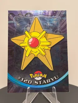 1998 Pokemon TV Animation Edition Topps Foil Blue Logo.. Staryu #120 - Image 1