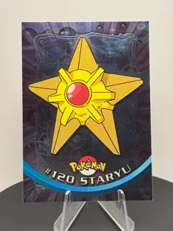1998 Pokemon TV Animation Edition Topps Foil Blue Logo.. Staryu #120 - Image 3