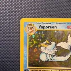 Pokemon Vintage 1st Edition Holo Vaporeon 12/64 Jungle Wotc 1999 - Image 2
