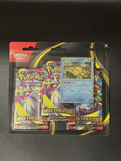 1 x Mega Evolution Triple Blister Pack Psyduck Promo New And Sealed Pokemon Tcg - Image 1