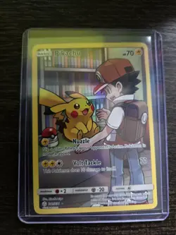 Pokemon Pikachu Secret Rare Holo 241/236 Sm-Cosmic Eclipse 70 HP Volt Tackle - Image 1