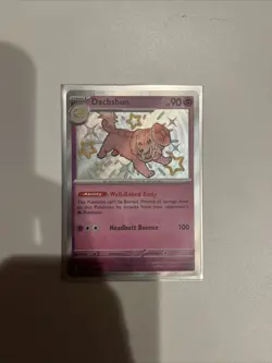 Pokemon TCG Dachsbun Scarlet & Violet: Paldean Fates 161/091 Holo Shiny Rare - Image 1