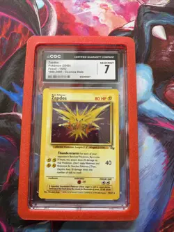Pokemon TCG Zapdos Cosmos Holo Rare Fossil CGC 7 Near Mint 15/62 WOTC - Image 1