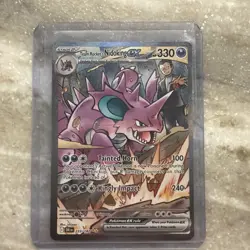 Team Rocket's Nidoking ex SIR Special Illustration Rare Destined Rivals Pokemon - Image 1